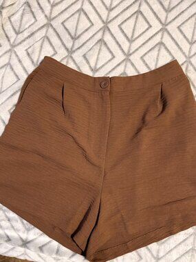Zenana Brown Airflow Shorts | Lightweight Breezy Summer Shorts | S, M & L